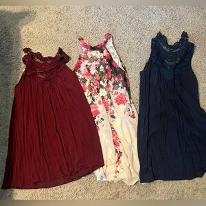 (3) Women’s Size Small Halter Dresses